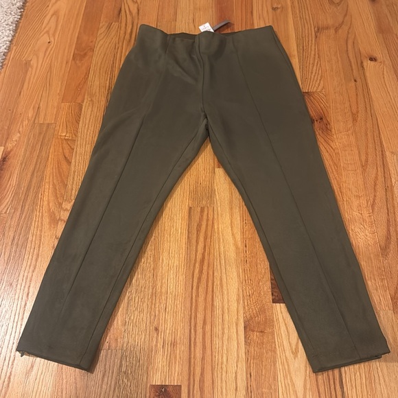 LOFT Faux Suede Ankle Pants - Picture 9 of 9